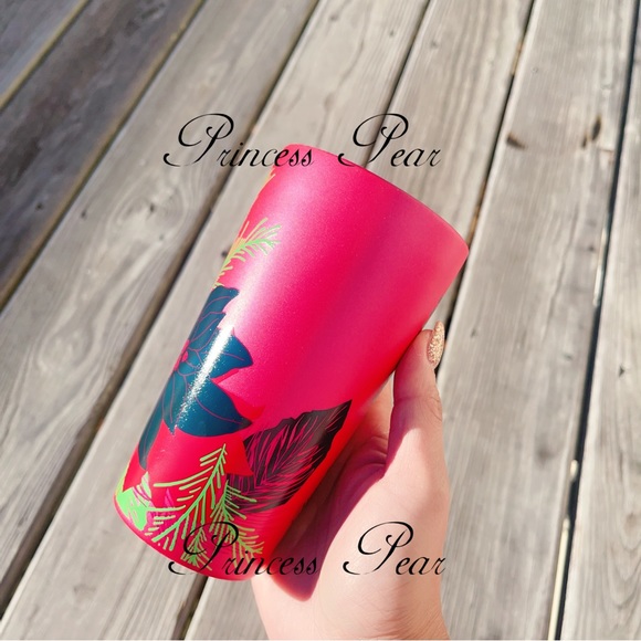 Starbucks 2022&2021  Holiday ‘Mint& Red Poinsettia Ceramic Mug Travel Tumbler’ - Picture 7 of 11